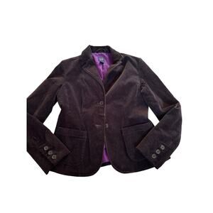 Vintage Gap Velvet Blazer Purple Lining